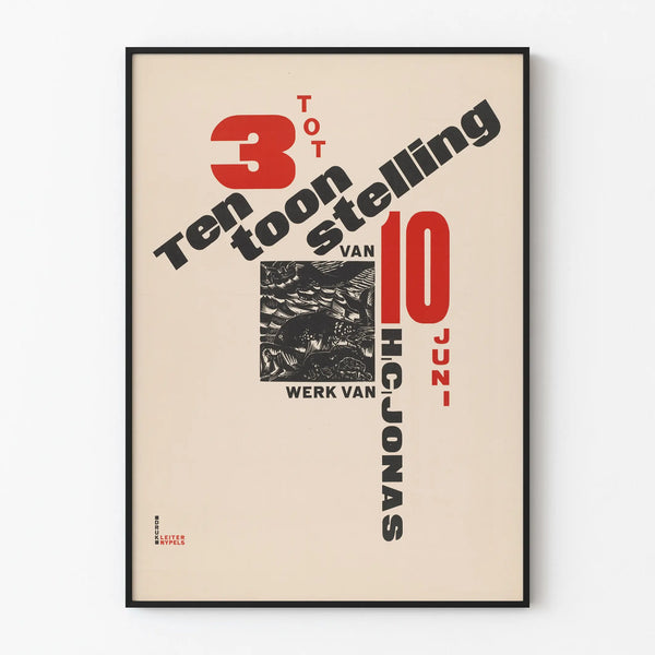 Artistic exhibition poster H.C. Jonas from June 3 to 10