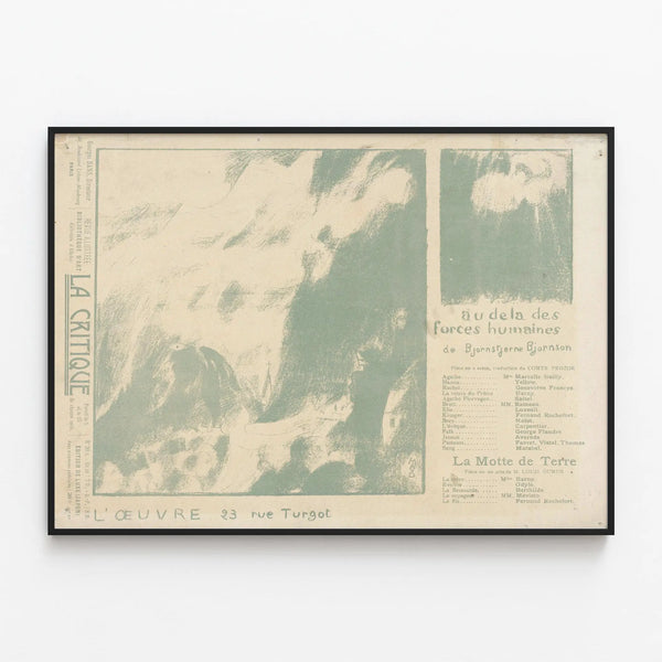 Poster Theater Beyond Human Strengths - Vintage Wall Decoration — framed artwork on a wall