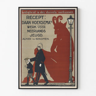 Vintage poster by Daan Hoeksema for Dutch youth