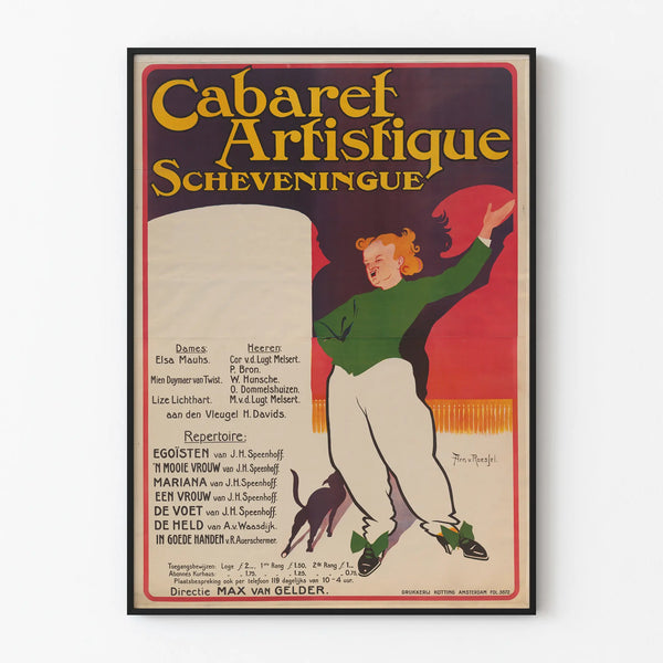 Vintage Cabaret Artistic Poster Scheveningue