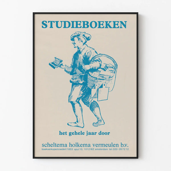 Vintage Poster Study Books Scheltema Holkema Vermeulen - Timeless Wall Decoration