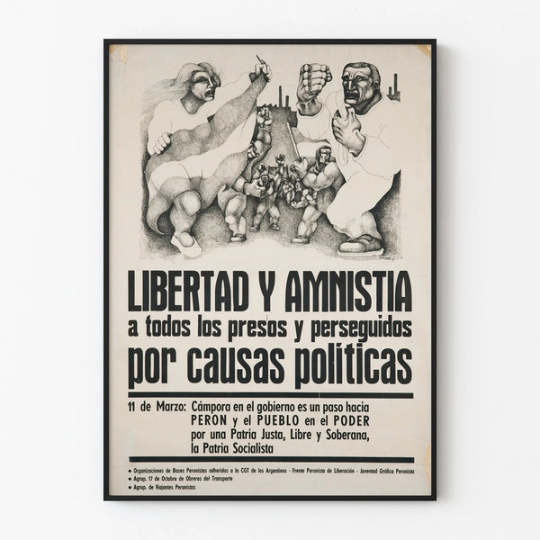 Libertad y Amnistía Poster – Argentine Political Poster