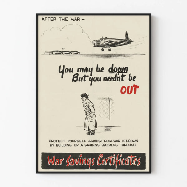 Vintage War Savings Certificates Poster - Retro Wall Decoration
