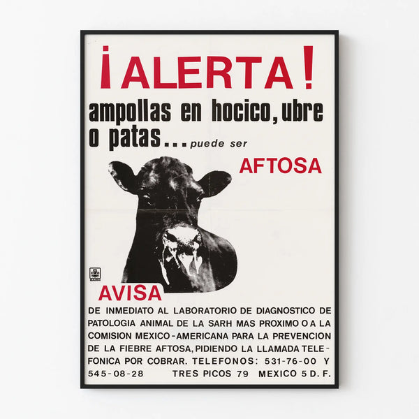 Warning Poster Against Foot-and-Mouth Disease