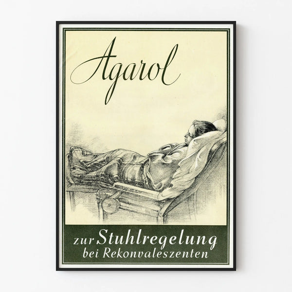 Vintage Agarol Poster for Retro Health Wall Decoration