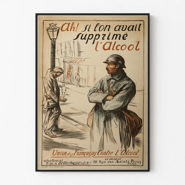 Vintage Anti-Alcohol Campaign Poster