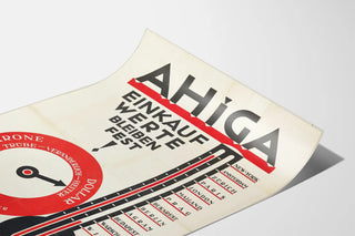 Vintage Poster AHIGA Thermometer and Barometer of Currencies