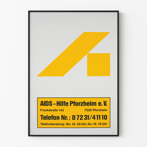 Vintage wall decoration poster AIDS-Hilfe Pforzheim
