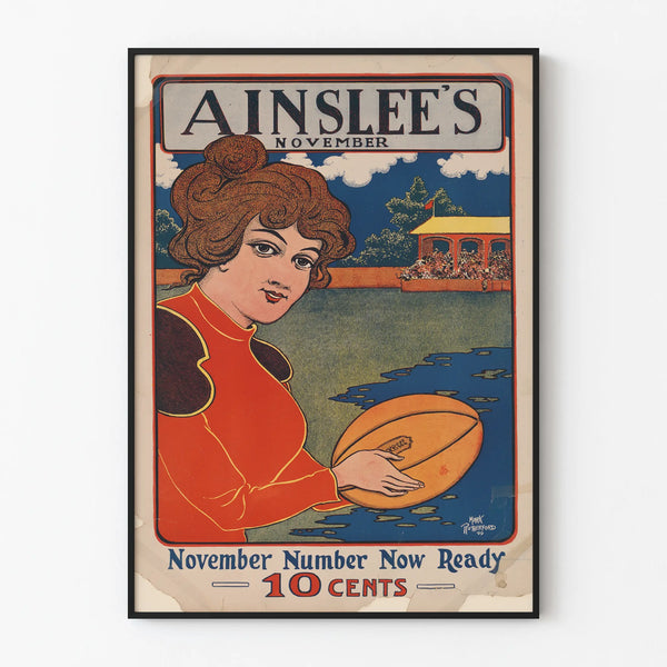 Vintage Poster Ainslee's November - Retro Sports Wall Decoration