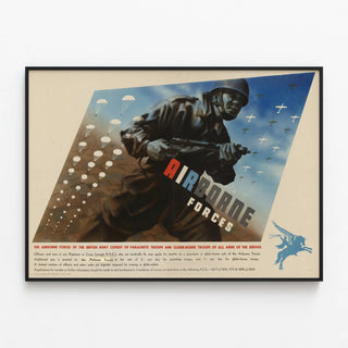 Wall Poster of the British Army Airborne Forces — framed artwork on a wall