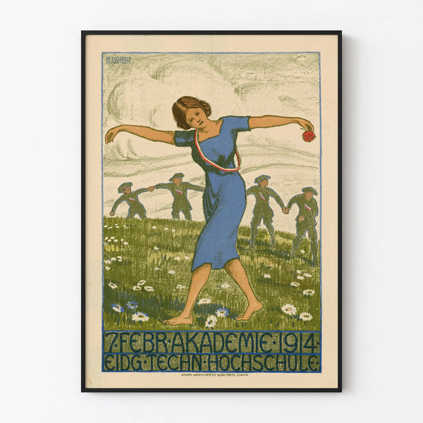 Vintage poster 1914 Swiss Federal Polytechnic School