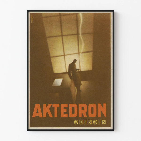 Vintage Poster AKTEDRON Chinoin - Art Deco Wall Decoration