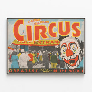 Vintage Circus Poster Al G. Kelly and Miller Bros — framed artwork on a wall
