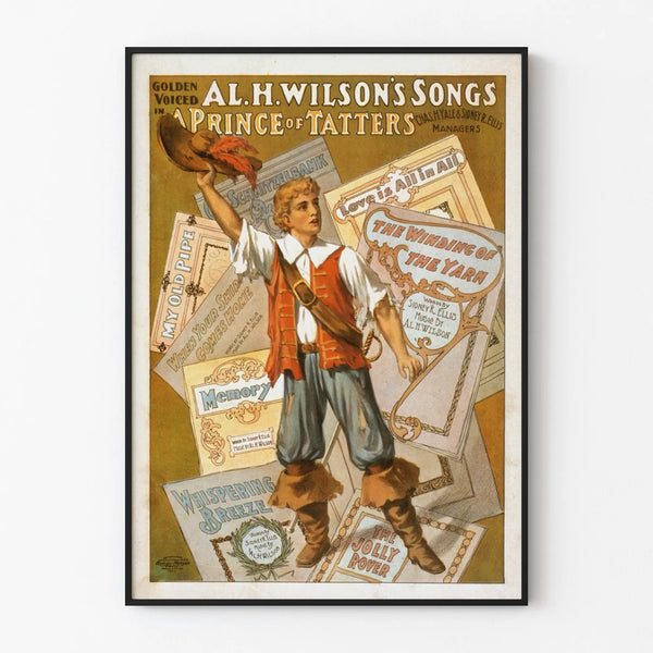 Vintage poster Al.H. Wilson's Songs A Prince of Tatters