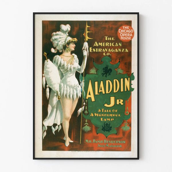 Vintage Aladdin Jr Poster - Theatrical Decor and Retro Wall Art