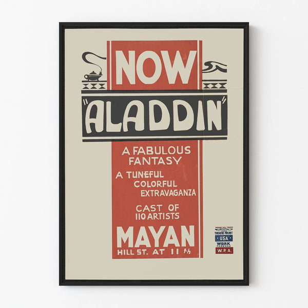 Aladdin Poster - Vintage Theater Wall Decoration