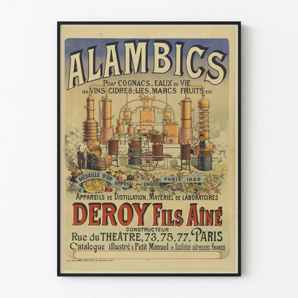 Vintage Poster of Still for Distillation - Workshop Wall Decoration