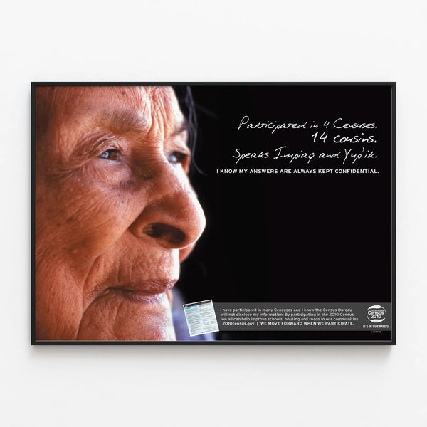 Alaska Native Census Confidentiality Poster — framed artwork on a wall