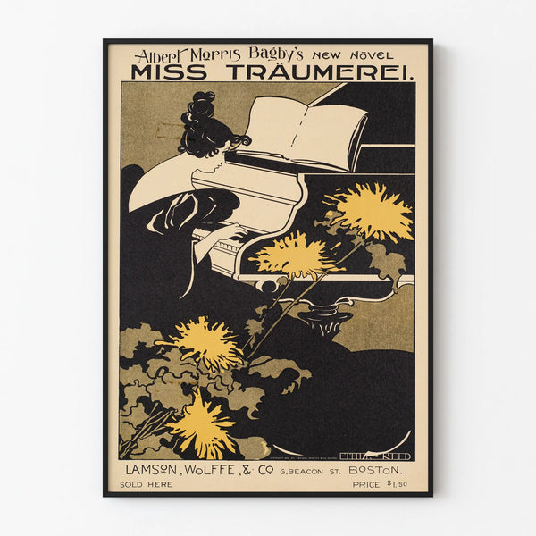 Vintage poster Miss Träumerei by Ethel Reed for wall decoration