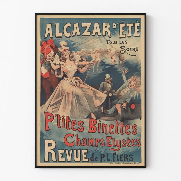 Vintage poster of Alcazar d'Été - Revue P'tites Binettes Champs Élysées