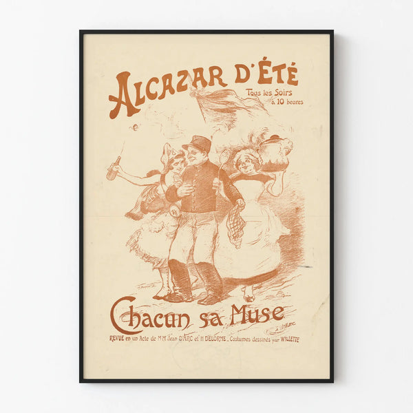 Vintage poster Alcazar d'Été Everyone Has Their Muse decorative
