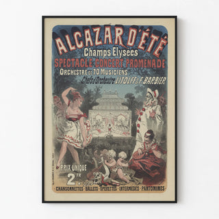 Vintage poster of Alcazar d'Été show on the Champs Élysées
