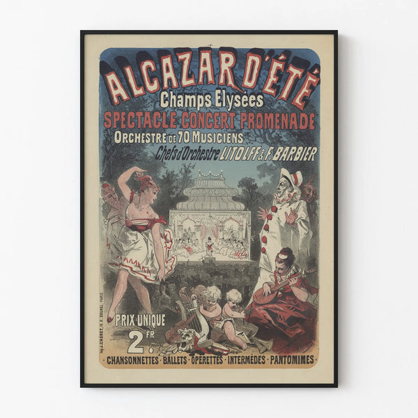 Vintage poster of Alcazar d'Été show on the Champs Élysées