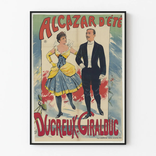 Vintage poster of Alcazar d'Été by Ducreux-Giraldic wall decoration