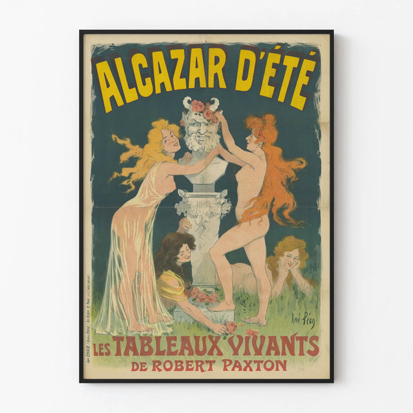 Vintage summer poster Alcazar - The Living Paintings by Robert Paxton