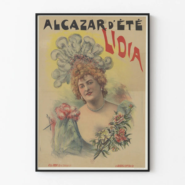 Vintage summer Alcazar poster Lidia - Elegant wall decoration