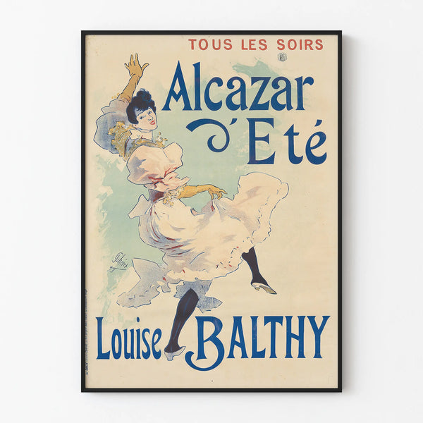 Vintage poster of Alcazar d'Été with Louise Balthy