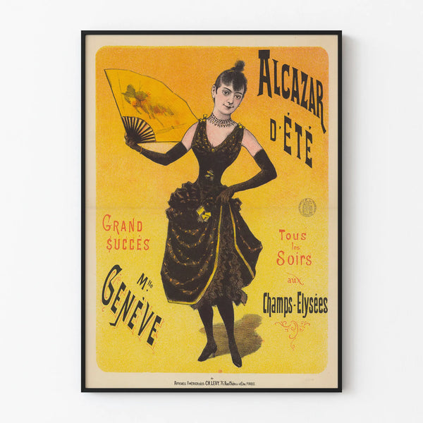 Vintage poster of Alcazar d'Été Mlle Genève Champs-Élysées