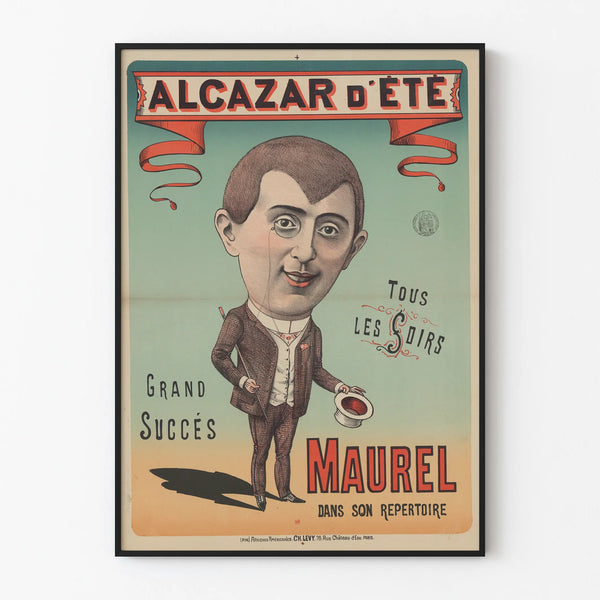 Vintage Summer Alcazar Poster Maurel Great Success Every Evening