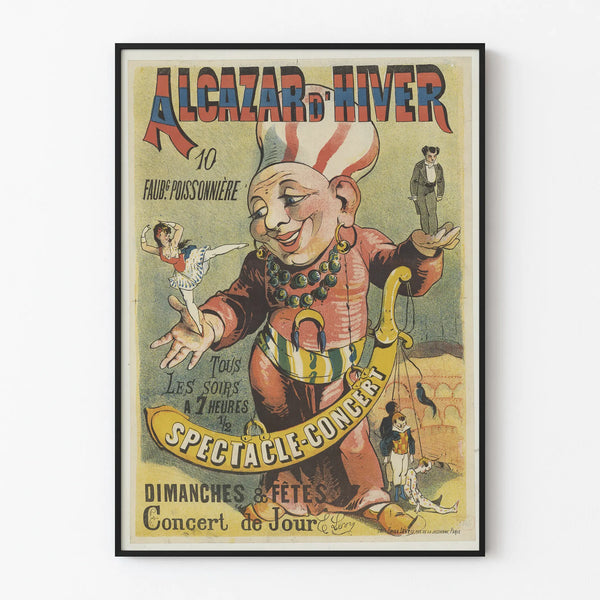 Vintage Alcazar Winter Poster for Show and Concert Wall Decoration