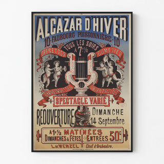 Vintage Alcazar Winter Poster - Variety Show and Operettas