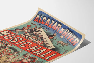 Vintage poster of Alcazar d'Hiver Music Hall, British troupe