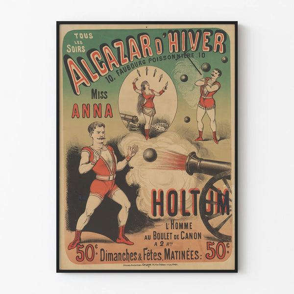 Vintage Winter Alcazar Poster Miss Anna Holtam