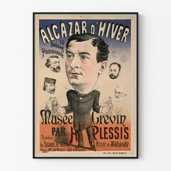 Vintage Alcazar Winter Poster by H. Plessis - Retro Wall Decoration