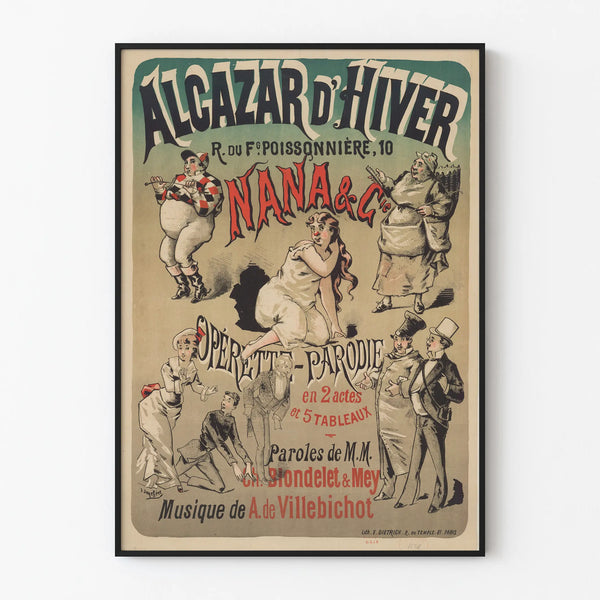Vintage Winter Alcazar Poster Nana & Cie Wall Decoration