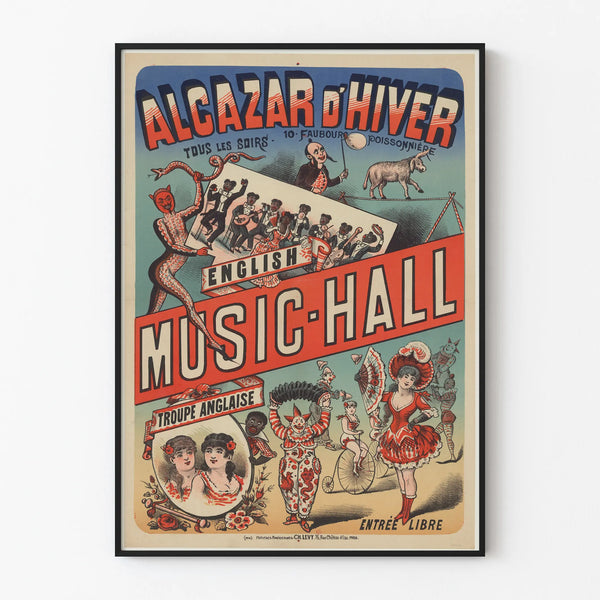Vintage Music-Hall Alcazar d'Hiver Poster