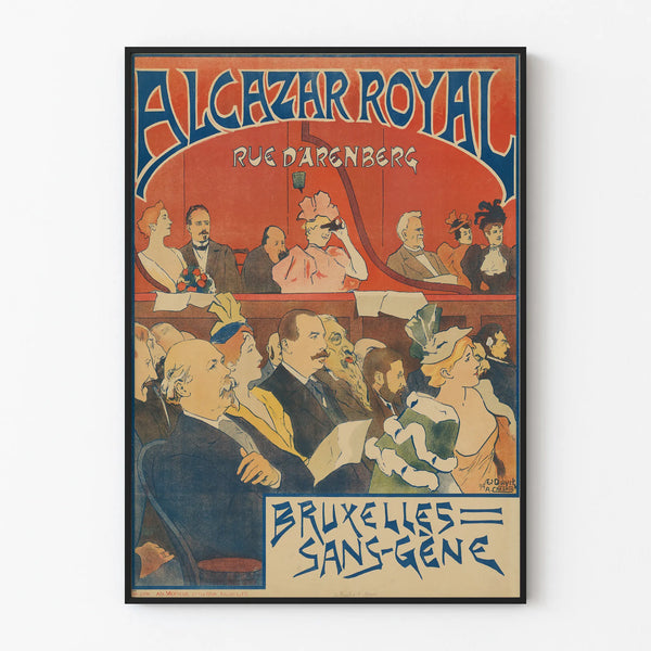 Vintage decorative poster Alcazar Royal Brussels