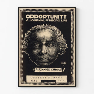 Vintage poster Opportunity - Journal de la vie noire, portrait of Alexander Dumas 1925
