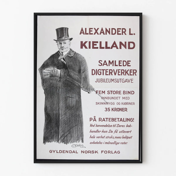 Vintage poster Alexander L. Kielland - Collected poet works