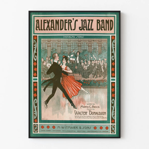 Vintage Poster of Alexander's Jazz Band for Wall Decoration