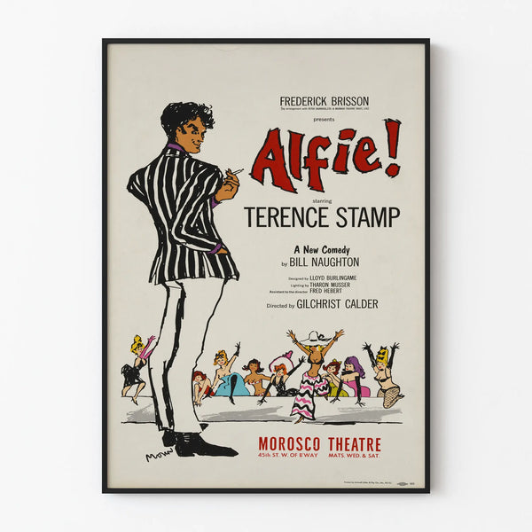 Vintage theater poster Alfie with Terence Stamp