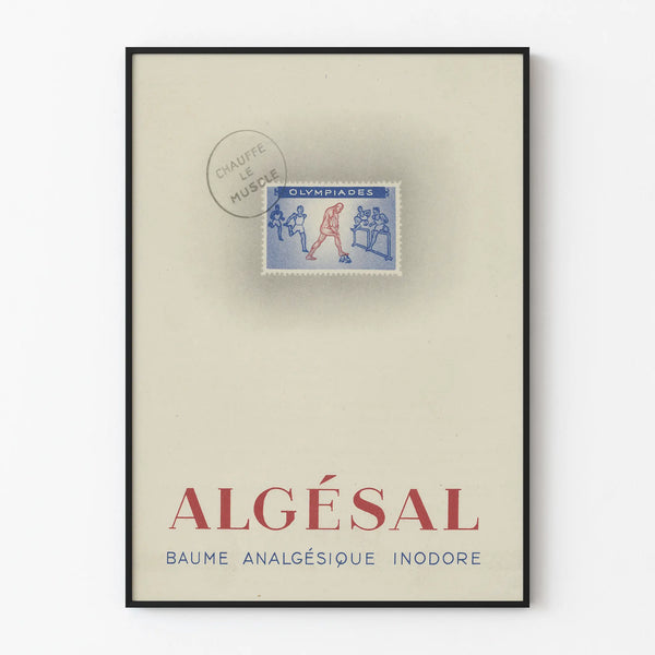 Vintage Poster Wall Decoration Algésal Baume Analgésique
