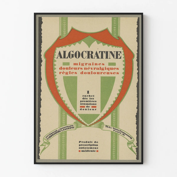 Vintage Algocratine Poster - Retro Medical Poster for Wall Decoration