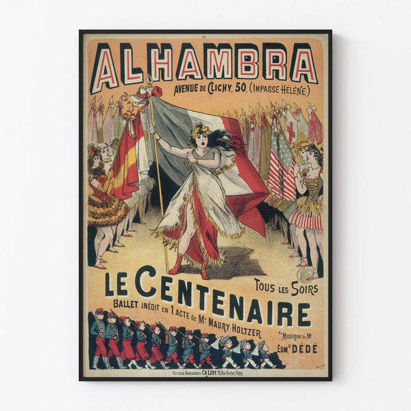 Vintage poster of Le Centenaire at the Alhambra Theatre in Paris