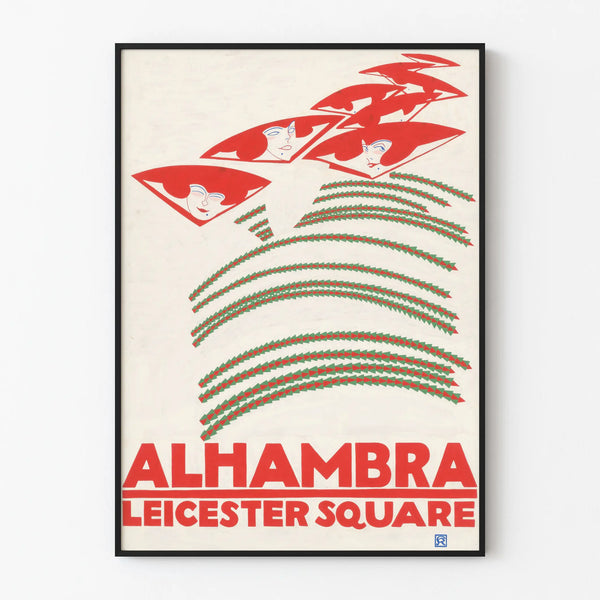 Vintage poster Alhambra Leicester Square graphic wall decoration