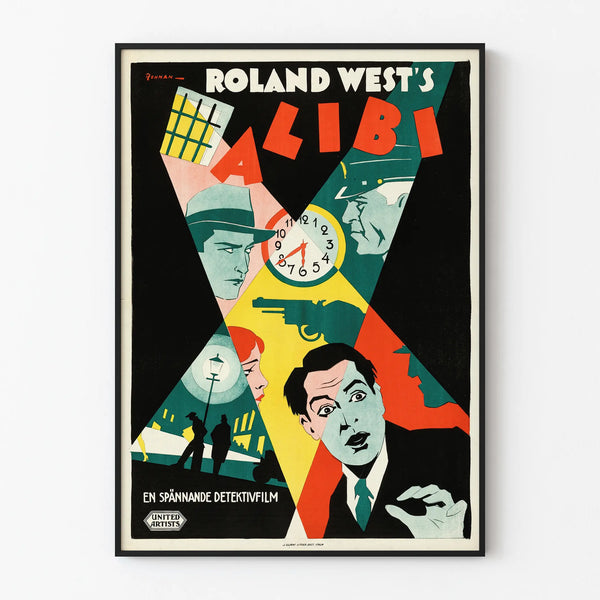 Vintage Alibi Poster - Detective and Cold-Weather Style Decorative Poster